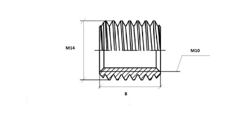 Tulejki do naprawy gwintu M10/M14 redukcja 30mm