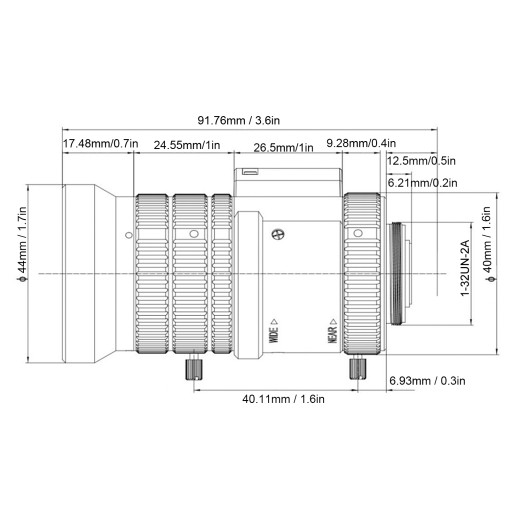 Объектив с креплением CS 6 МП 1/2,7 дюйма 5–50 мм