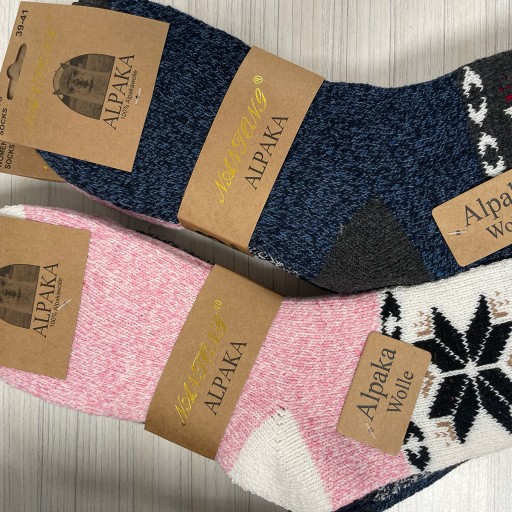 3 пары теплых шерстяных РОЖДЕСТВЕНСКИХ НОСОК Thermo ALPAKA SOCKS 39 - 41