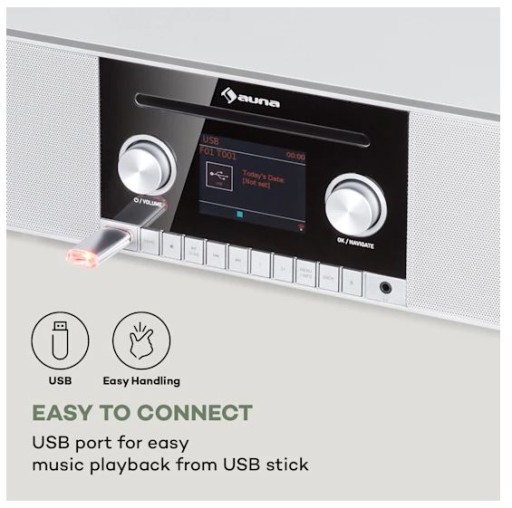 AUNA CONNECT CD MKII ИНТЕРНЕТ-РАДИО CD FM BT MP3 DAB+ SPOTIFY
