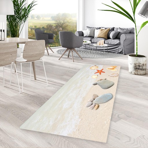 Dywan antypoślizgowy Wyprzedaż Nowoczesny gumowy spód Dom nadmorski 40x120cm