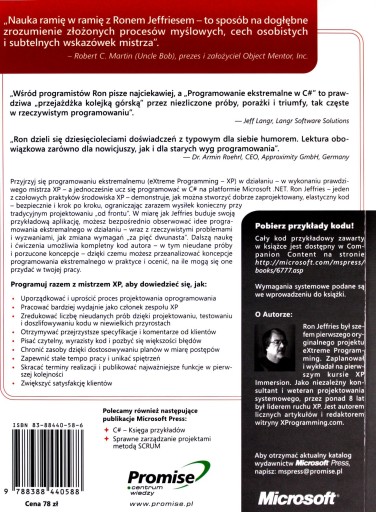 PROGRAMOWANIE EKSTREMALNE W C# - Ron Jeffries [KSI