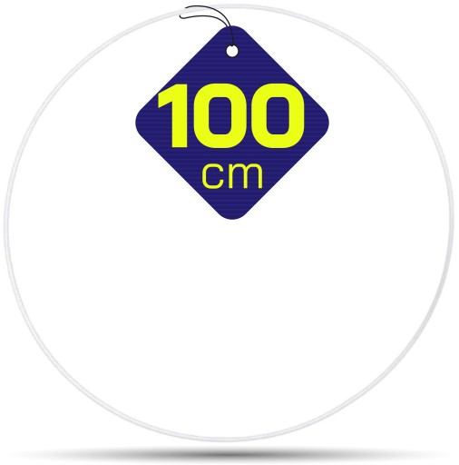 Металлическое кольцо БЕЛОЕ для ловцов снов, 100 см.
