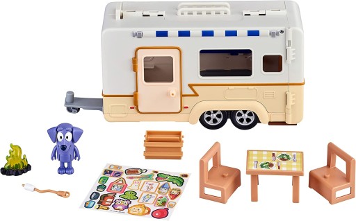 Bluey Camping Trailer Caravan Adentures Набор фигурок MOOSE TOYS