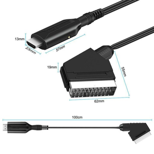 АУДИО КОНВЕРТЕР HDMI В SCART ПРОСТОЕ ПРЕОБРАЗОВАНИЕ ЛИНИЯ ПРЕОБРАЗОВАНИЯ ВИДЕОКАБЕЛЯ
