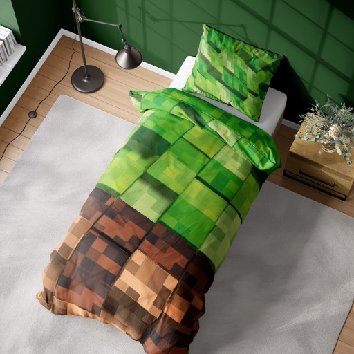 Постельное белье Minecraft пиксель двухстороннее 160Х200