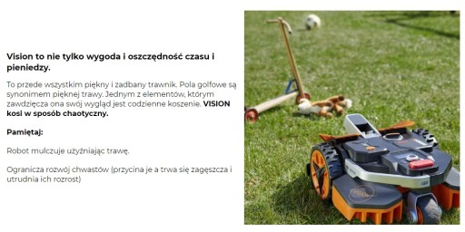 Robot koszący WORX Landroid Vision L1300 WR213E automatyczny -szybka wysyłk