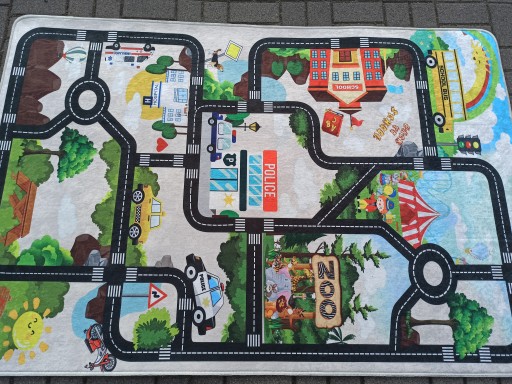DYWAN PUFFY 574 MIASTO ULICE DROGI 160X230 cm CARS