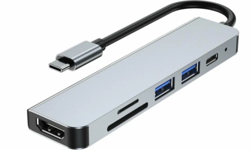 Док-станция TECH-PROTECT V4-Hub 6в1 Серый