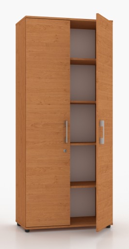 Szafa biurowa zamykana na klucz do biura gabinetu wysoka 80x182x32 cm olcha