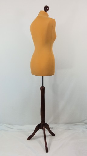 Manekin krawiecki 36 S/M Karmel stojak drewno ciemne - Orzech