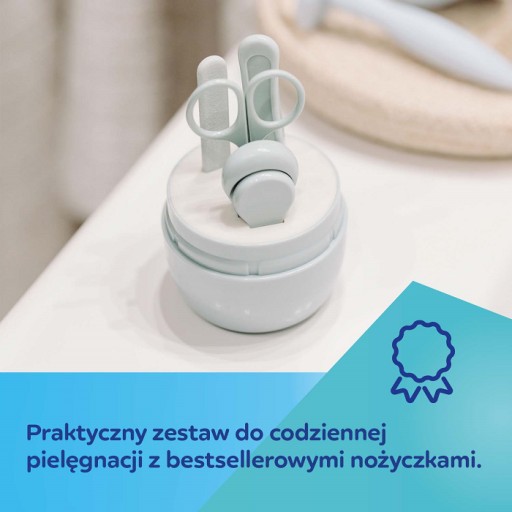 ZESTAW PIELĘGNACYJNY DO PAZNOKCI NOŻYCZKI, CĄŻKI, PĘSETA, PILNICZEK 0M+