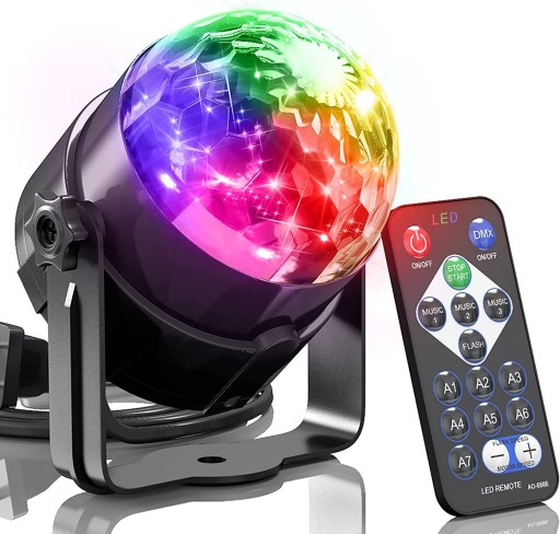 ПРОЕКТОР DISCO BALL, СВЕТОДИОДНЫЙ ОТРАЖАТЕЛЬ RGB