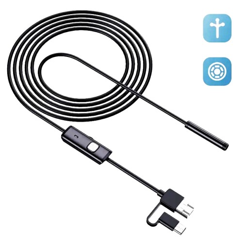 ЭНДОСКОПНАЯ ИНСПЕКЦИОННАЯ КАМЕРА 5M USB ANDROID МАСТЕРСКАЯ MICRO
