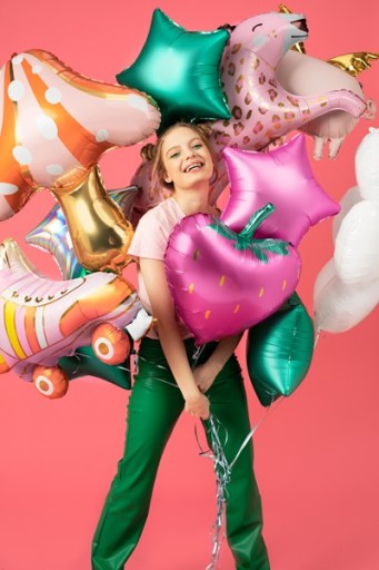 BALON FOLIOWY GWIAZDKA GWIAZDA ZIELONY SATYNOWY URODZINY ŚWIĘTA HEL 48CM