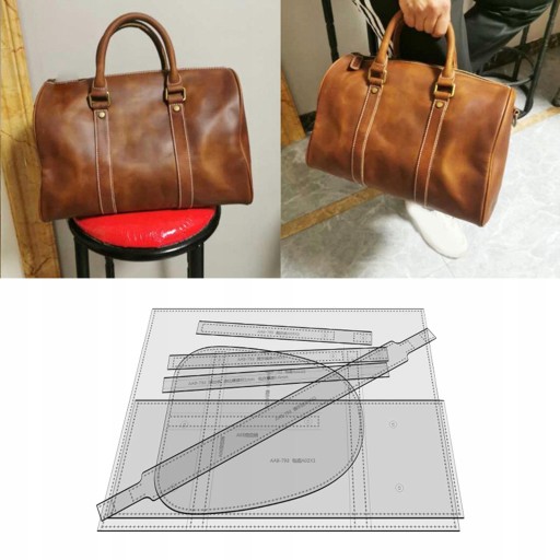 Шаблон сумки Шаблон кожаной сумки Aab DIY
