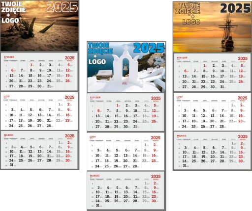 Календари COMPANY TRIPLE 2025 с вашим ЛОГОТИПОМ PRINT Photo 50 шт.