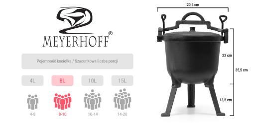MEYERHOFF ЧУГУННАЯ ШАФТА 8Л + СВОБОДНАЯ ЛОЖКА