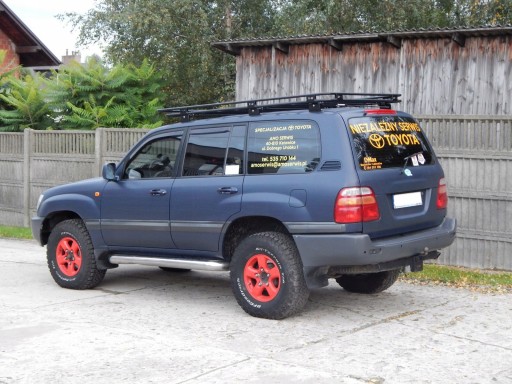 Bagażnik dachowy Toyota Land Cruiser J100 reling