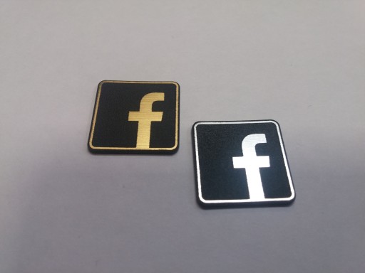 Наклейка-эмблема FACEBOOK LOGO 18x18 мм *ЗОЛОТО
