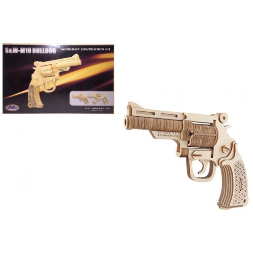 3D ДЕРЕВЯННЫЙ ПАЗЛ MAGNUM BULLDOG ПИСТОЛЕТ M19