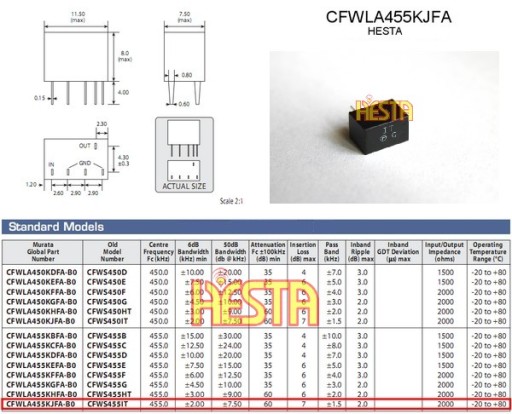 Керамический фильтр 455 кГц muRata 455 IT - TUNING CB