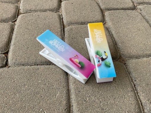 KLIPS DO RĘCZNIKA PLAŻOWEGO KĄPIELOWEGO NA PLAŻĘ KLAMERKA SPINACZ DUŻY 2szt