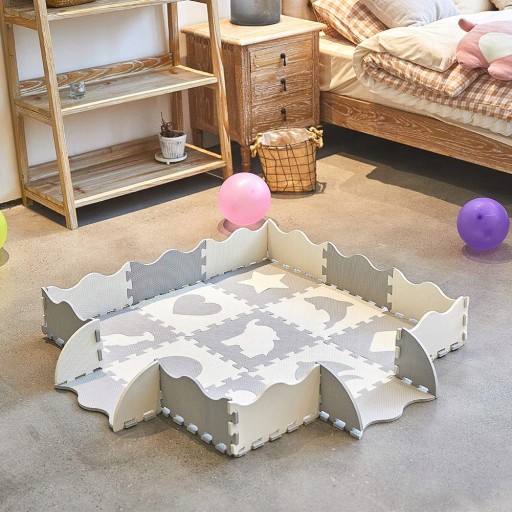 MATA PIANKOWA PUZZLE PIANKOWE EDUKACYJNE DLA DZIECI GRUBA SKŁADANA KOJEC