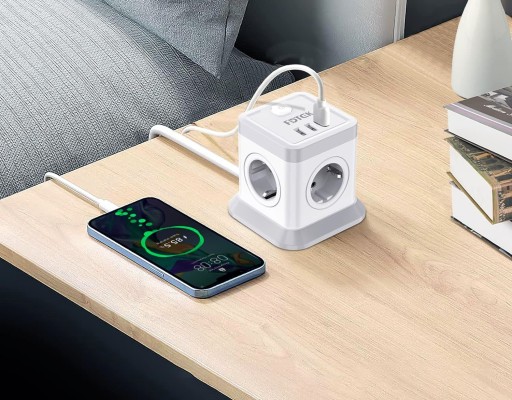 ПРОТИВОПОДЪЕМНАЯ ЗАЩИТНАЯ ПОЛОСКА 7в1!! 4 РОЗЕТКИ + 3 USB КАЧЕСТВА!!