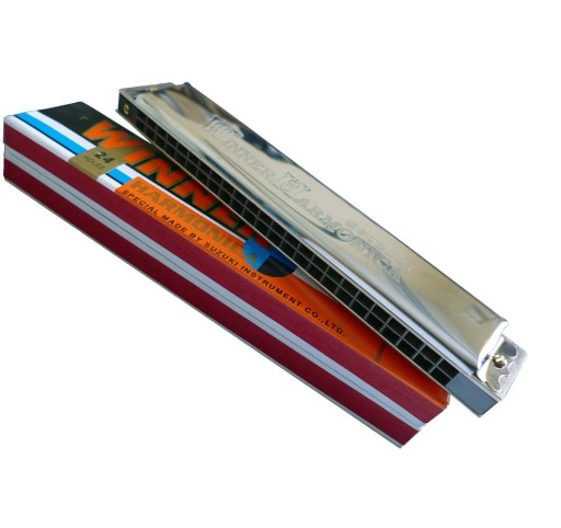 SUZUKI W-24 HORMONICA TREMOLO, TONE OF C, ДВУХРЯДНЫЙ