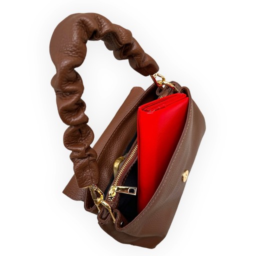 Женская сумочка из натуральной кожи Barbara Chocolate