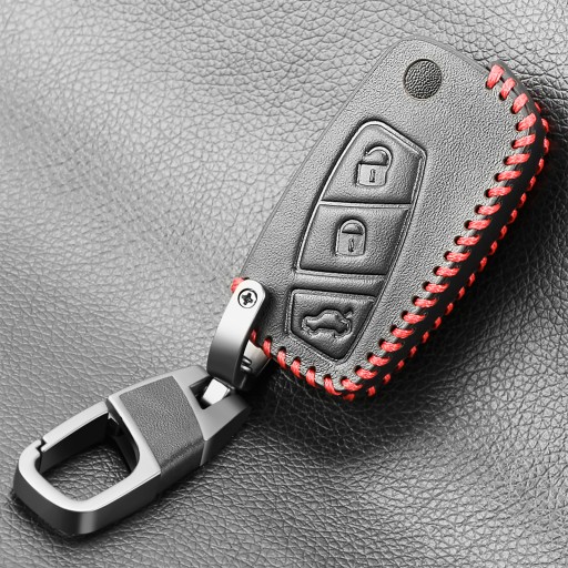 Кожаный чехол для ключей от автомобилей FIAT Panda, Doblo, Bravo, Stilo 500, Ducato