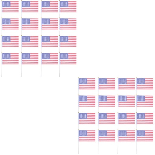 ФЛАГ СОЕДИНЕННЫХ ШТАТОВ США ДЕРЖАТ В РУКАХ ФЛАГИ