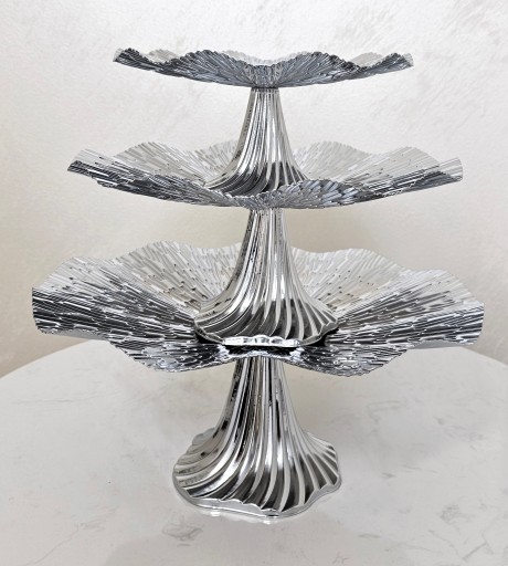 PATERA CIASTA BABECZKI OWOCE BC3862 SILVER Ø22 CM
