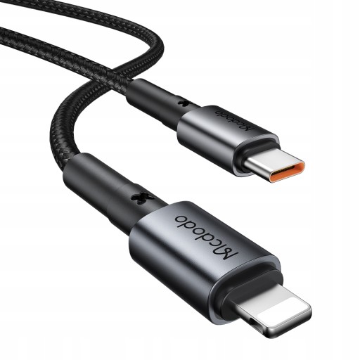 MCDODO FAST АВТОМОБИЛЬНОЕ ЗАРЯДНОЕ УСТРОЙСТВО ДЛЯ ТЕЛЕФОНА USB-C LED + КАБЕЛЬ LIGHTNING