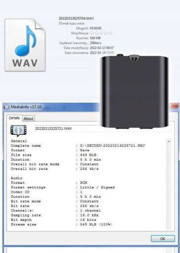 Диктофон MINI SPY SPY USB DETECTION 32 ГБ