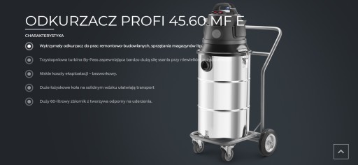 ПРОМЫШЛЕННЫЙ ПЫЛЕСОС PROFI 45.60 MF E MULTI FILTER