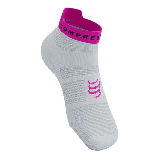 COMPRESSPORT Skarpetki do biegania krótkie White/Yellow/Pink r.45-48