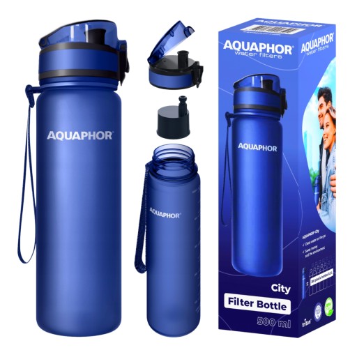 Butelka filtrująca, bidon z filtrem Aquaphor City granat 0,5l