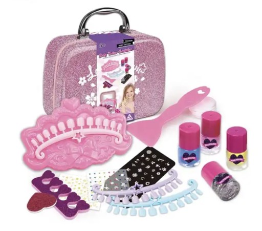 KUFEREK KOSMETYKÓW ZESTAW DO MANICURE PAZNOKCI XXL