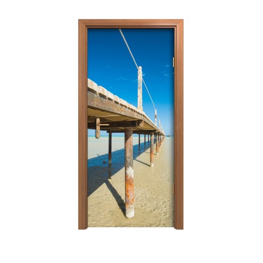 Naklejki samoprzylepne Molo plaża morze 95x205 cm