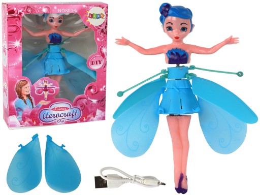Летающая кукла Magic Blue Fairy с ручным управлением