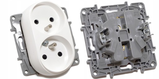 РОЗЕТКА ДВОЙНАЯ 2x2P+Z БЕЛАЯ LEGRAND NILOE764562