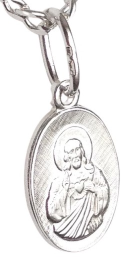 Łańcuszek srebrny 925 Medalik (na PREZENT / Komunia / Chrzest)