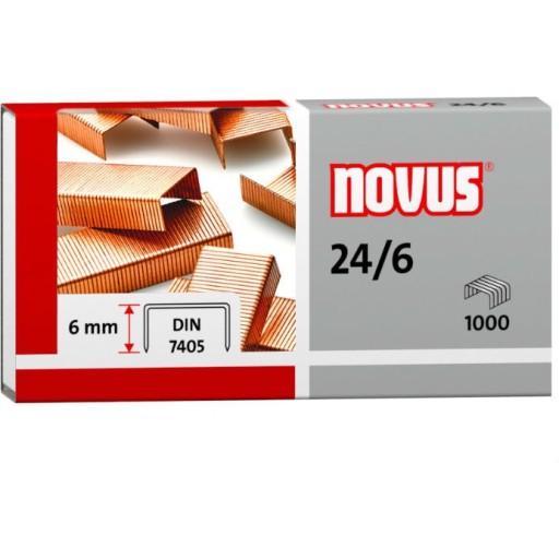 Скобы медные 24/6 1000 шт NOVUS 040-0206