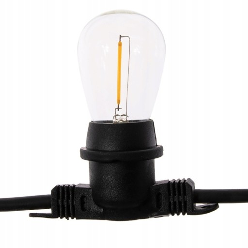 Girlanda Ogrodowa ZEWNĘTRZNA Łańcuch Żarówka FILAMENT 15m 30LEDxE27 PREMIUM