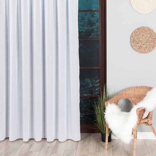 Firany Do Salonu Batyst Firana Gotowa Z Wszytą Taśmą Z Ołowianką sz 210x240