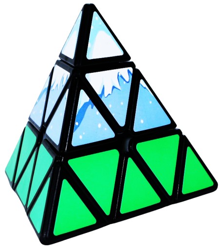 ОРИГИНАЛЬНАЯ QiYi Snow Mountain Pyraminx 3x3x3 КУБ + ПОДСТАВКА