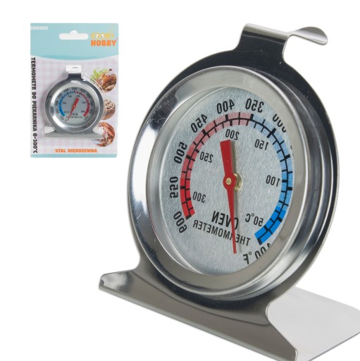 ТЕРМОМЕТР ДЛЯ ДУХОВКИ до +300 C, твердый INOX