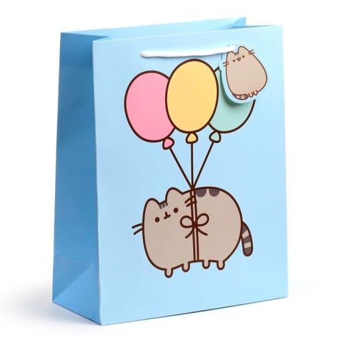 СУМКА PUSHEEN для подарков, сувениров с открыткой 33х26х12см СРЕДНЯЯ